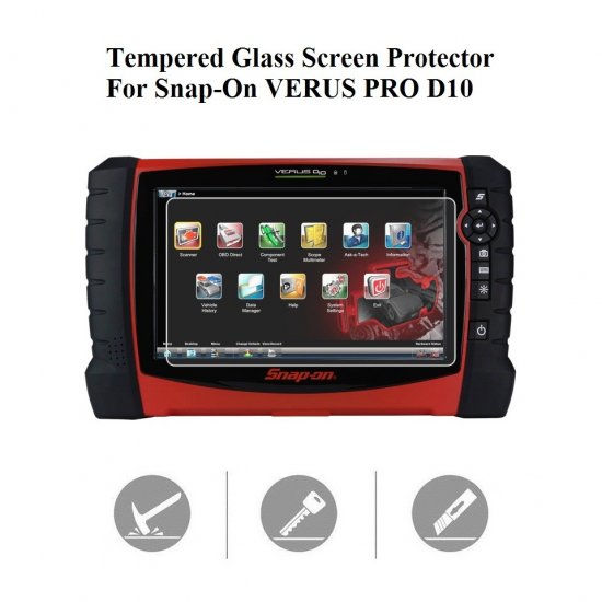 Tempered Glass Screen Protector for Snap-on VERUS PRO D10 - Click Image to Close